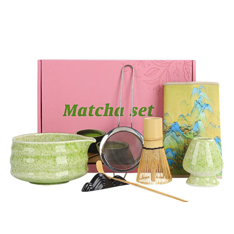 Ceramic Matcha Set Green