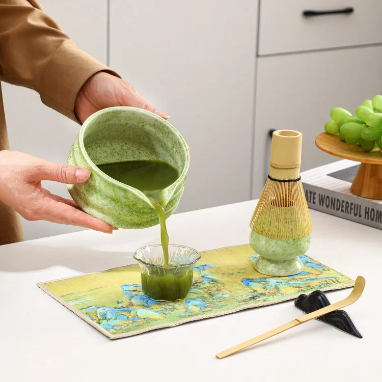 Ceramic Matcha Set Green